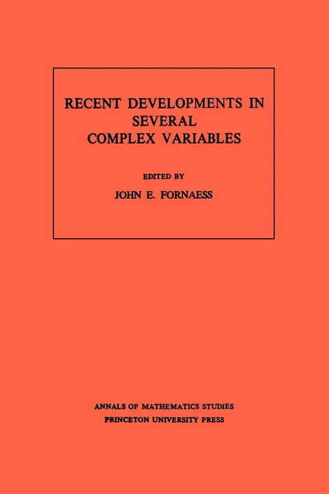 Cover of Recent Developments in Several Complex Variables