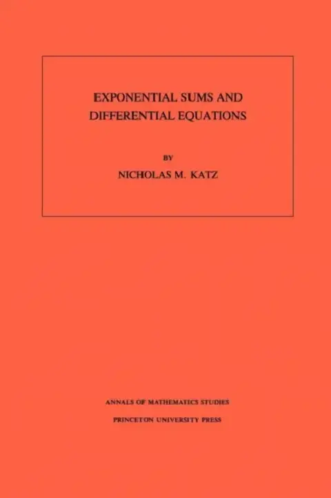 Cover of Exponential Sums and Differential Equations