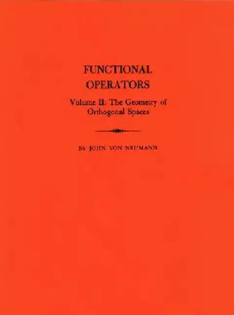 Cover of Functional Operators, Volume II