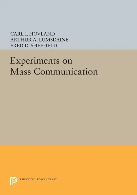 Cover of Experiments on Mass Communication