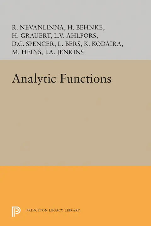 Cover of Analytic Functions