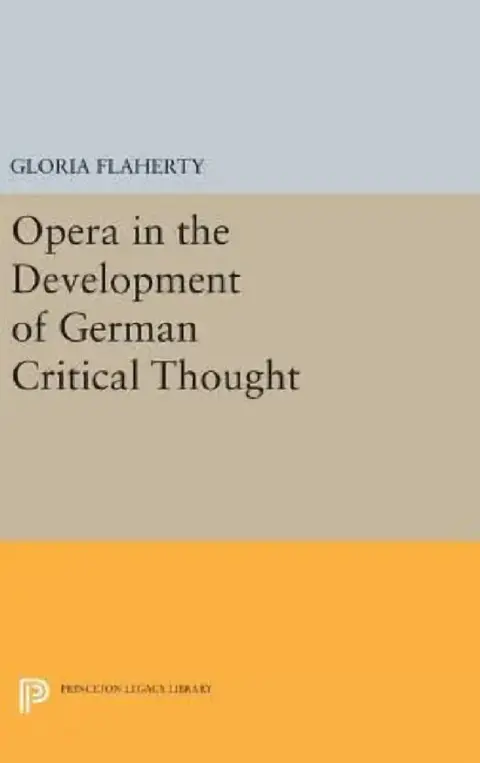 Cover of Opera in the Development of German Critical Thought