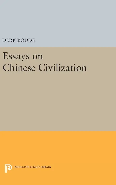 Cover of Essays on Chinese Civilization