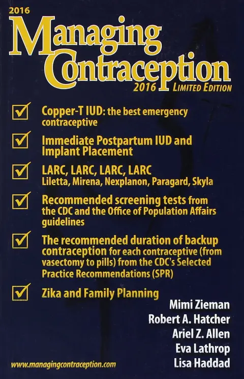 Cover of Managing Contraception 2016, Limited Edition