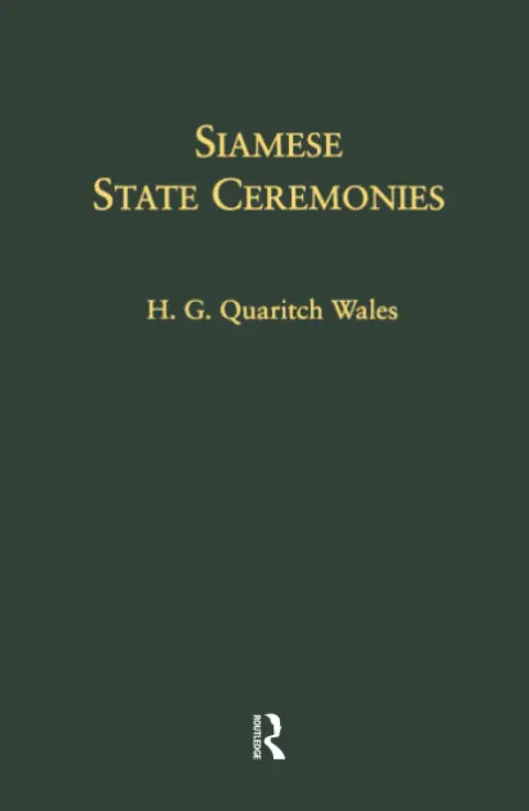 Cover of Siamese State Ceremonies