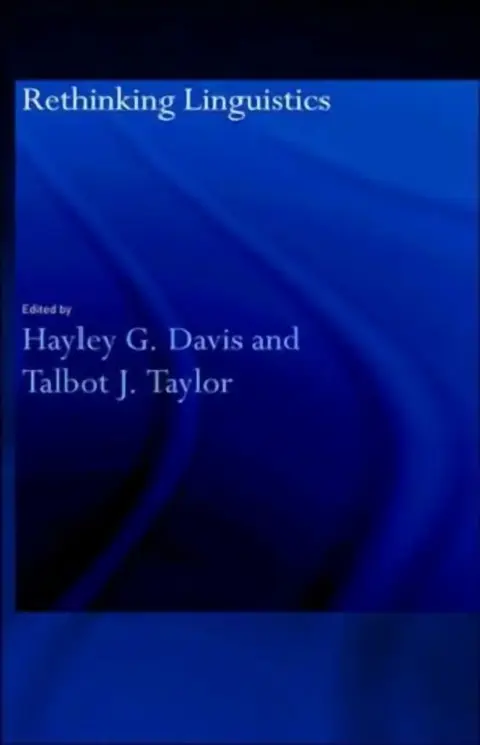 Cover of Rethinking Linguistics