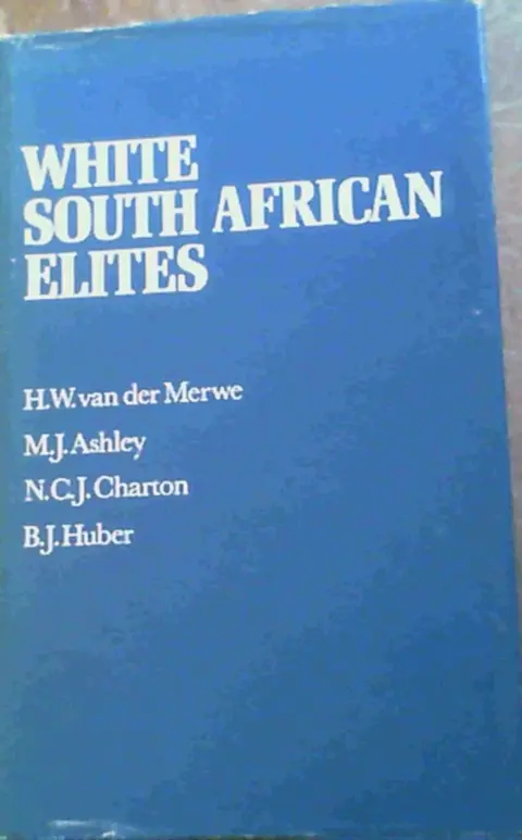 Cover of White South African elites