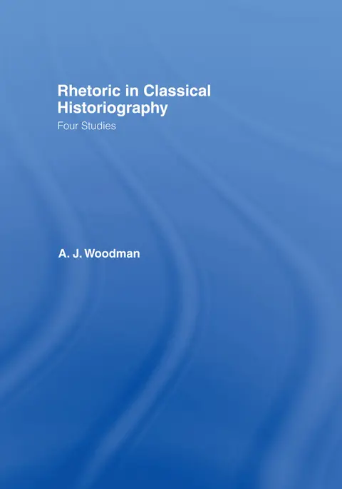 Cover of Rhetoric in Classical Historiography
