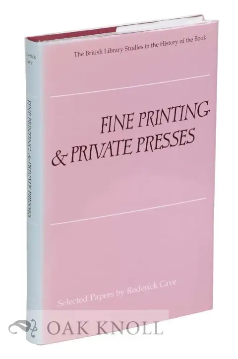 Cover of Fine Printing and Private Presses