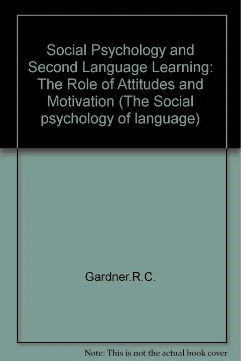 Cover of Social Psychology and Second Language Learning