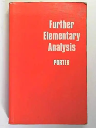 Cover of Further Elementary Analysis
