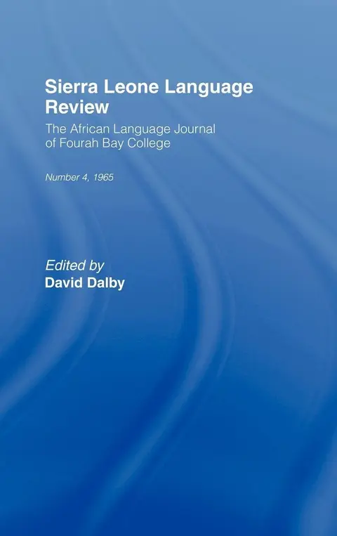 Cover of African Language Review