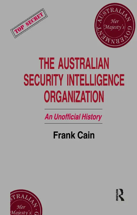 Cover of The Australian Security Intelligence Organization