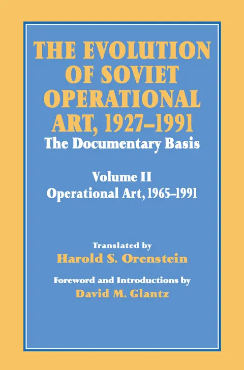 Cover of The Evolution of Soviet Operational Art, 1927-1991