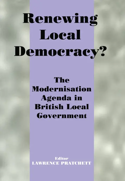 Cover of Renewing Local Democracy