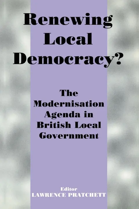 Cover of Renewing Local Democracy?