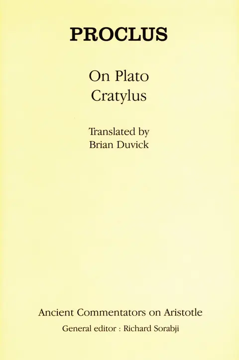 Cover of Proclus