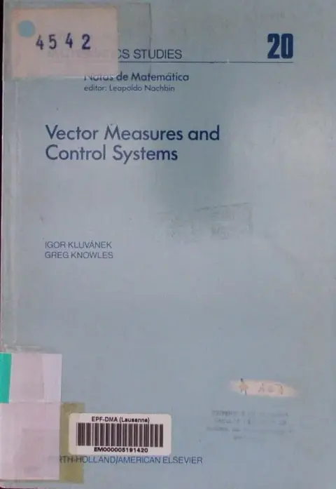 Cover of Vector Measures and Control Systems