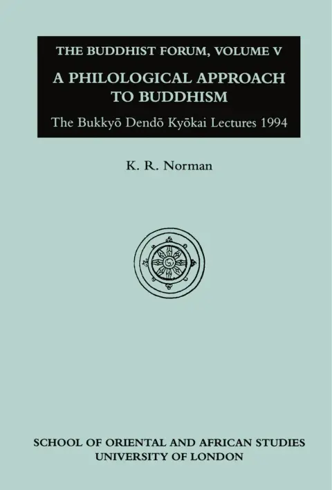 Cover of Philological Approach to Buddhism