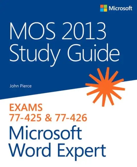 Cover of MOS 2013 Study Guide for Microsoft Word Expert