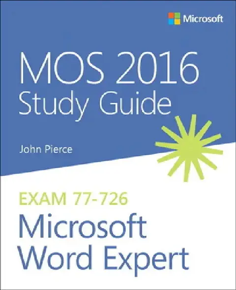 Cover of Mos 2016 Study Guide for Microsoft Word Expert