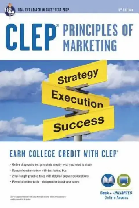 Cover of Clep(r) Principles of Marketing Book + Online