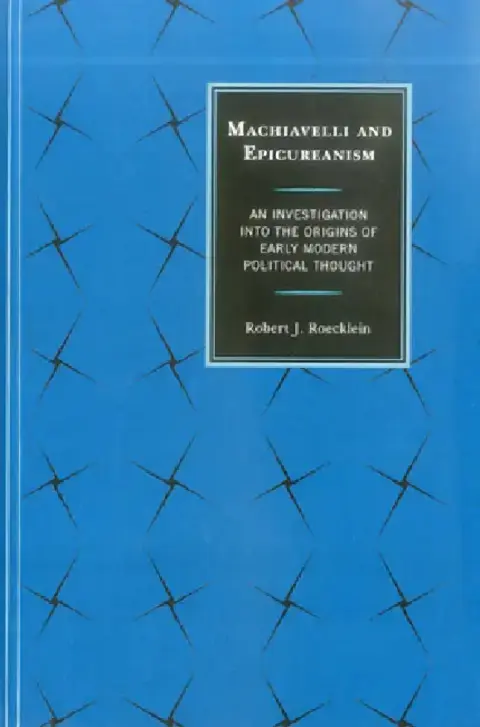 Cover of Machiavelli and Epicureanism