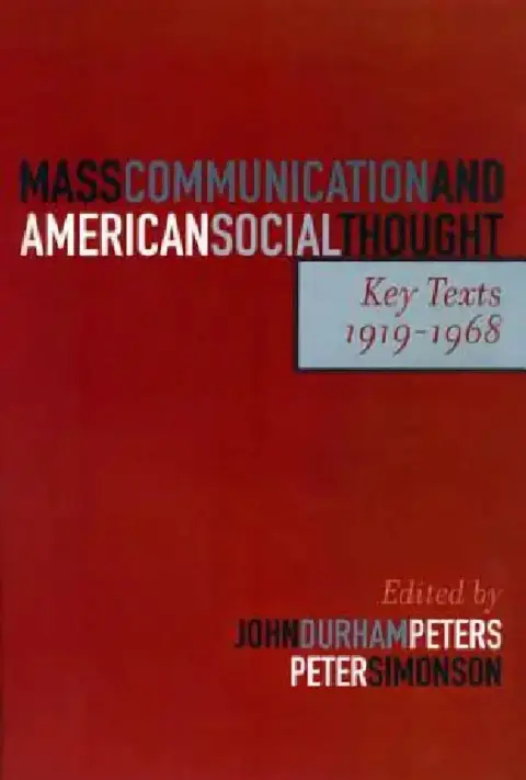 Cover of Mass Communication and American Social Thought