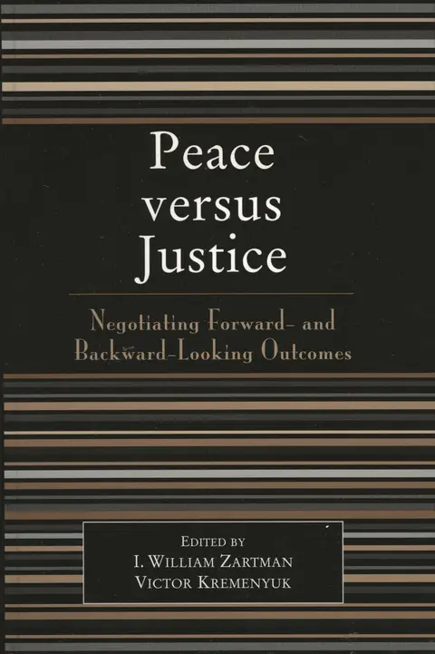 Cover of Peace versus Justice