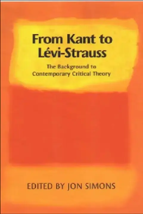 Cover of From Kant to Levi-Strauss