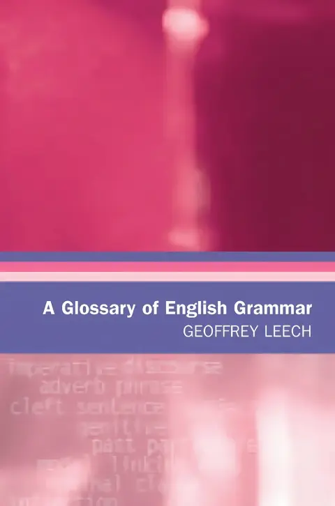 Cover of A Glossary of English Grammar