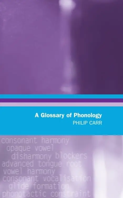 Cover of A Glossary of Phonology
