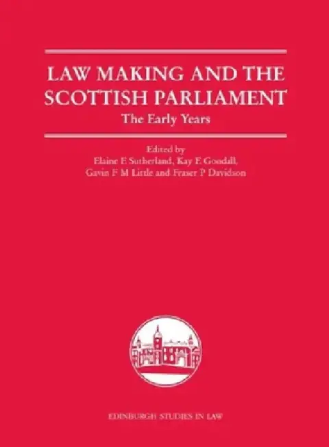 Cover of Law Making and the Scottish Parliament