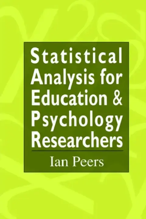 Cover of Statistical Analysis for Education and Psychology Researchers