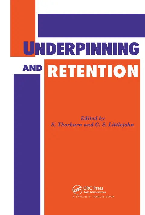 Cover of Underpinning and Retention