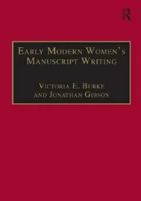Cover of Early Modern Women's Manuscript Writing