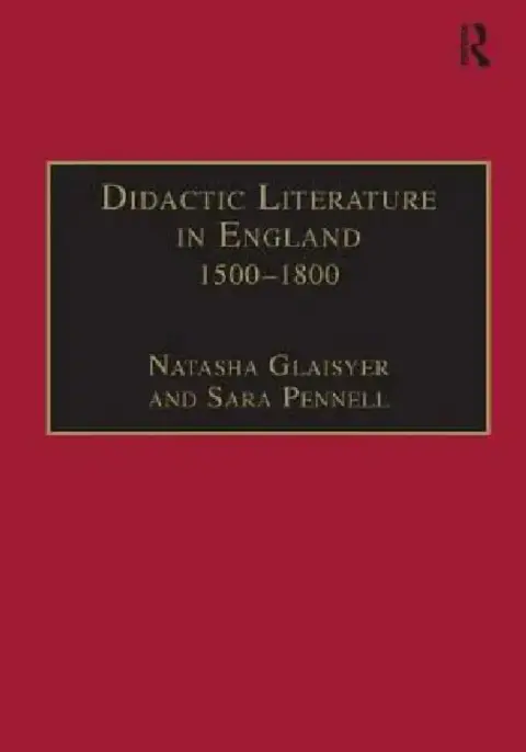 Cover of Didactic Literature in England 1500-1800