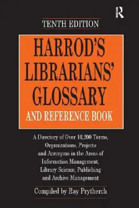 Cover of Harrod's Librarians' Glossary and Reference Book