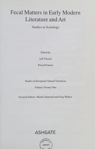 Cover of Fecal Matters in Early Modern Literature and Art
