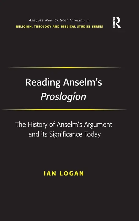 Cover of Reading Anselm's Proslogion