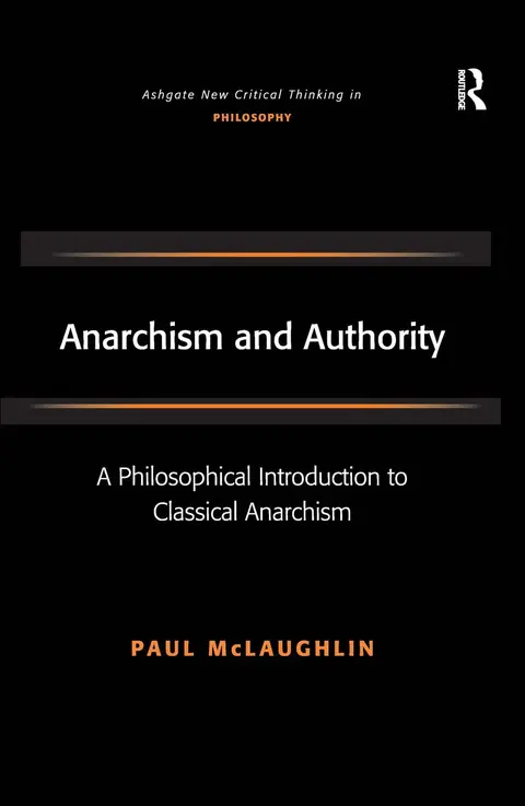 Cover of Anarchism and Authority