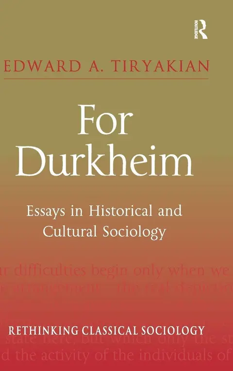 Cover of For Durkheim