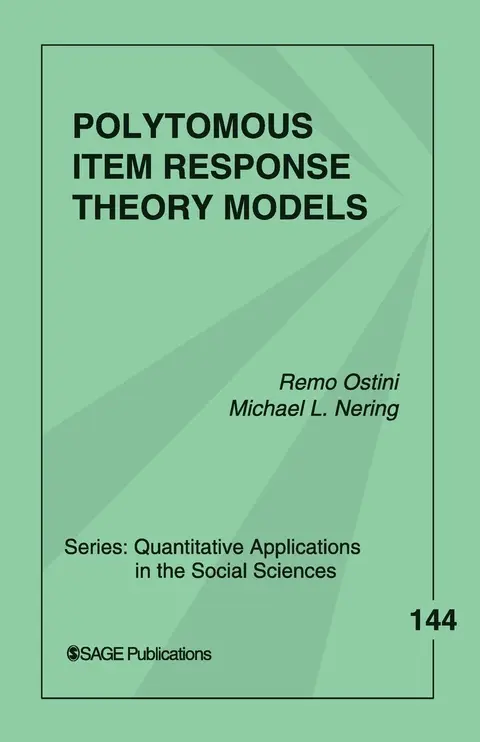 Cover of Polytomous Item Response Theory Models - Vol. 144