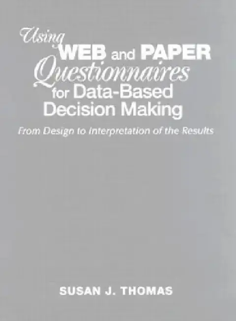 Cover of Using Web and Paper Questionnaires for Data-Based Decision Making