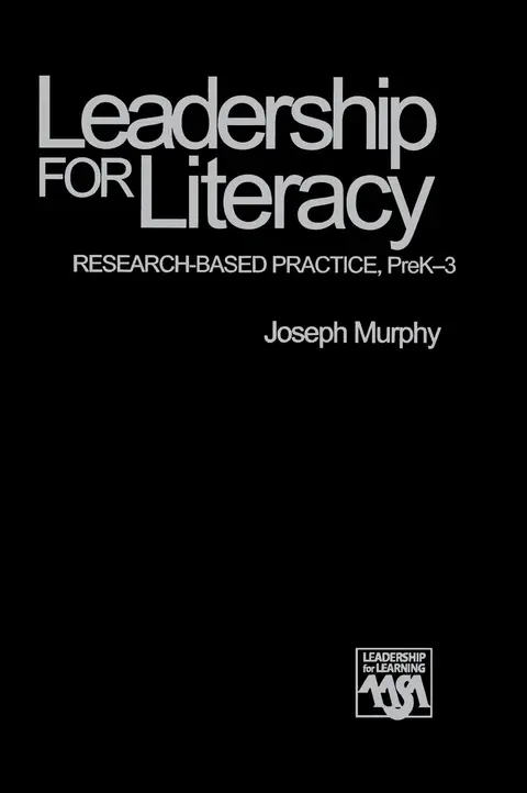 Cover of Leadership for Literacy