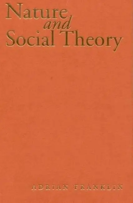 Cover of Nature and Social Theory