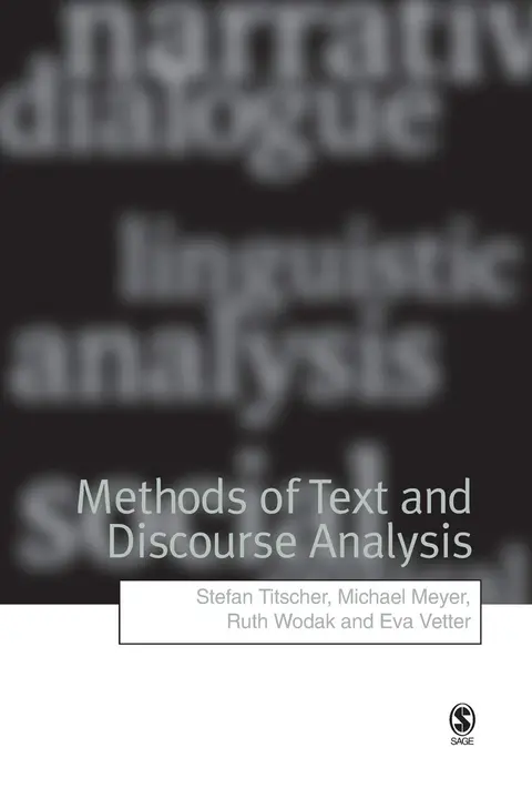 Cover of Methods of Text and Discourse Analysis