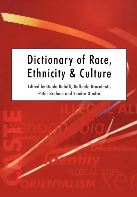 Cover of Dictionary of Race, Ethnicity and Culture