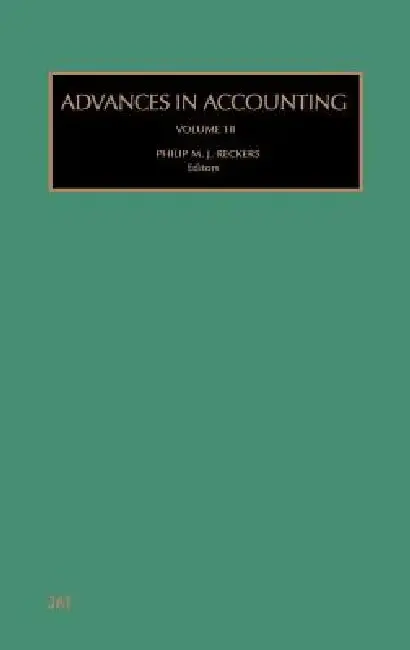 Cover of Advances in Accounting