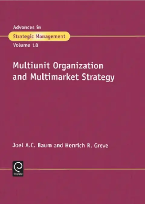 Cover of Multiunit Organization and Multimarket Strategy
